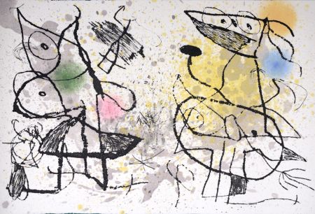 Radierung Und Aquatinta Miró - Le Courtisan grotesque XIII, 1974