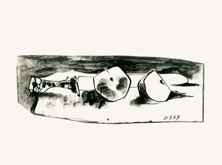 Lithographie Picasso - Le couteau et la pomme