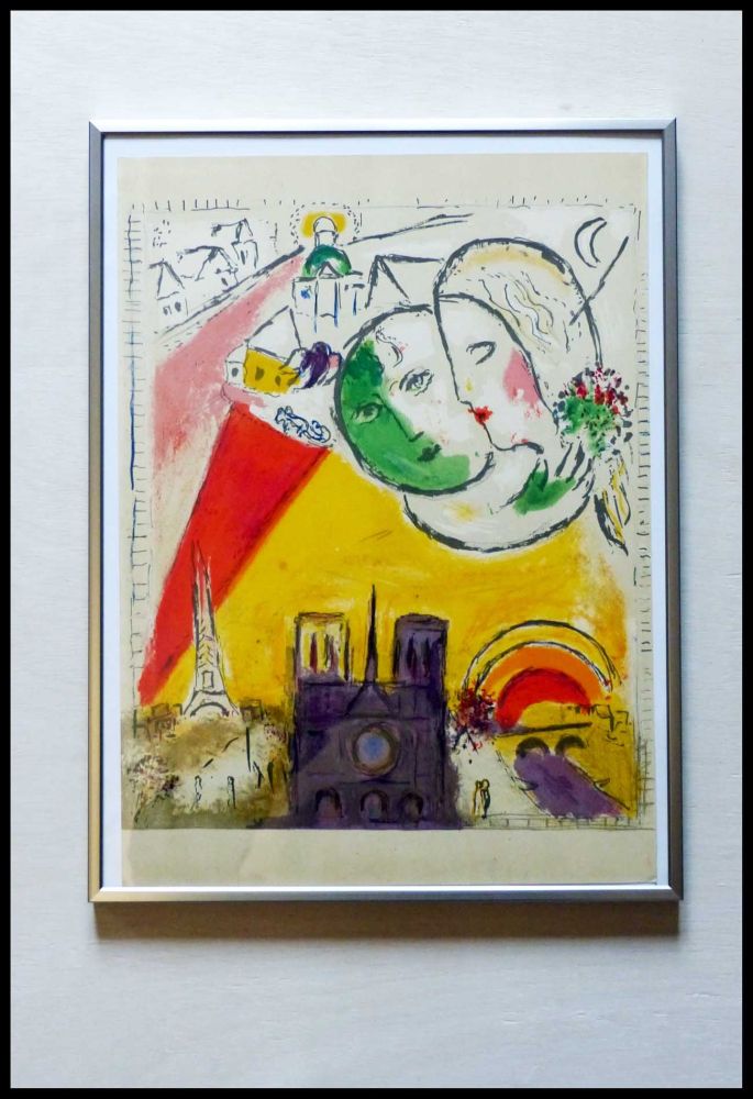 Lithographie Chagall - LE DIMANCHE 
