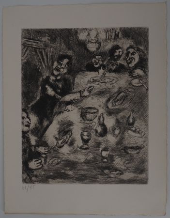 Stich Chagall - Le dîner (Le rieur et les poissons)
