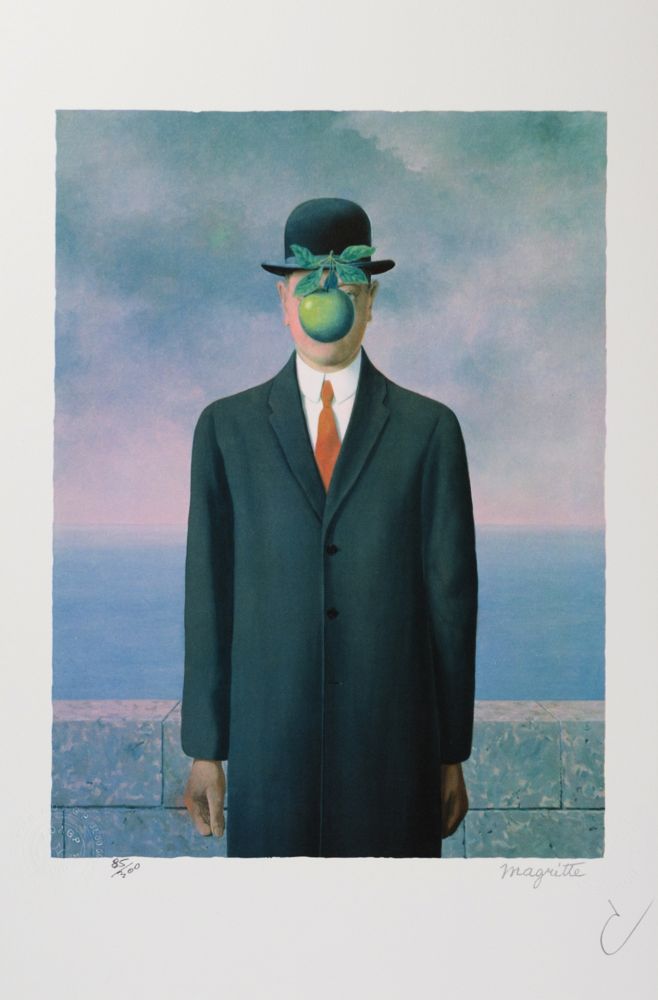 Lithographie Magritte - Le Fils de l’Homme (The Son of Man)