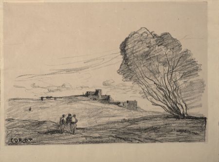Lithographie Corot - Le Fort détaché, 1874