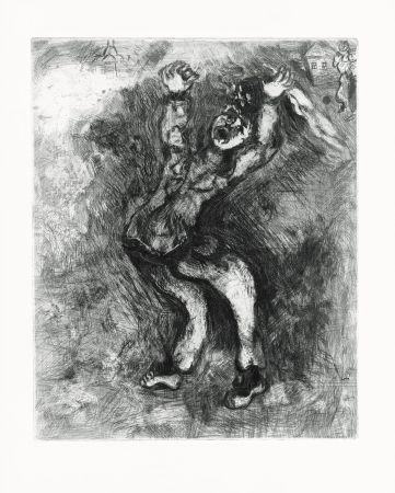 Radierung Chagall - Le Fou qui vend la sagesse