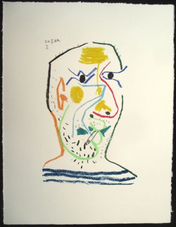 Siebdruck Picasso - Le gout du bonheur  15, Fumeur 1