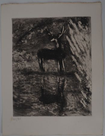 Stich Chagall - Le grand cerf (Le cerf se voyant dans l'eau)