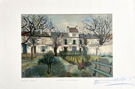 Holzschnitt Utrillo - Le Jardin de Montmagny