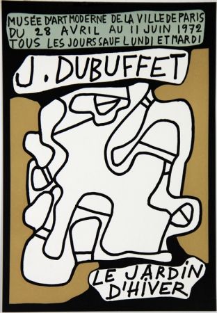 Lithographie Dubuffet - Le Jardin D'Hiver Musee d'Art Moderne de Paris 