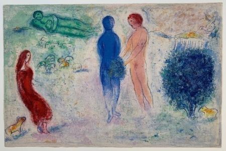 Lithographie Chagall - Le jugement de Chloé