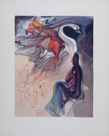 Lithographie Dali - Le langage de l'oiseau