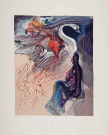 Holzschnitt Dali - Le langage de l'oiseau, 1963
