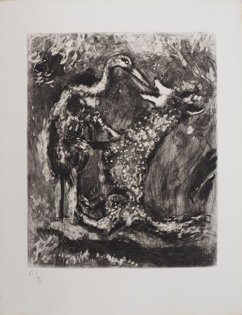 Stich Chagall - Le loup et la cigogne