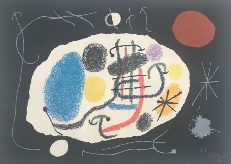 Lithographie Miró - Le Lézard aux plumes d'or 