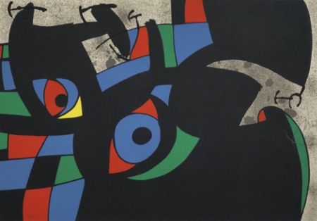Lithographie Miró - Le Lézard aux plumes d'or