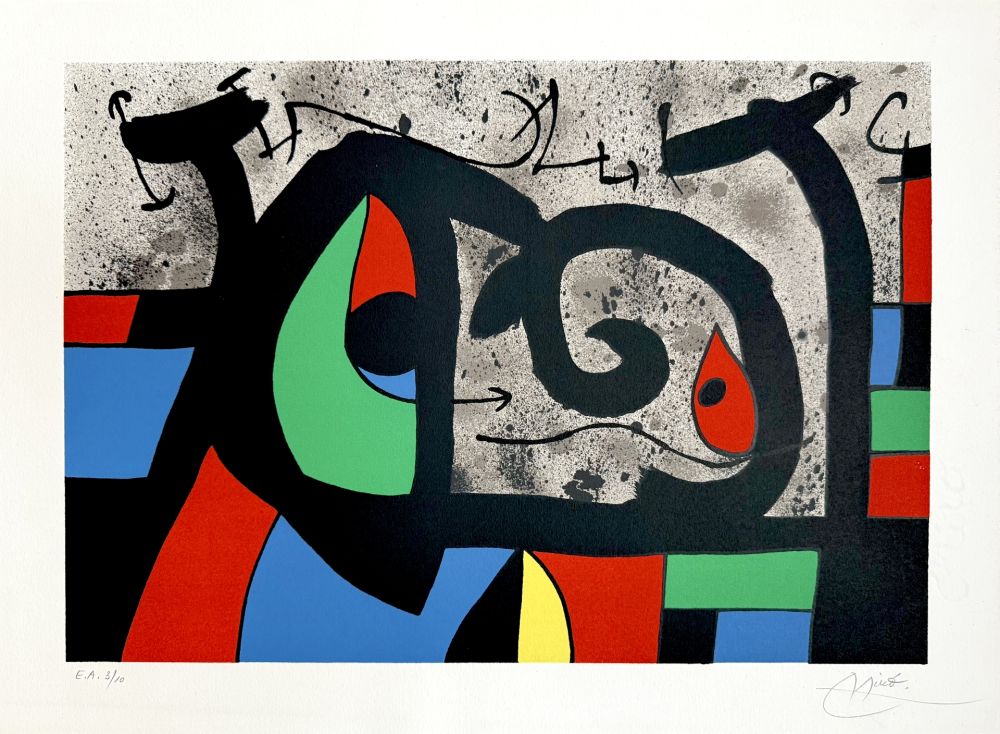 Lithographie Miró - Le Lézard aux Plumes d’Or (one plate)