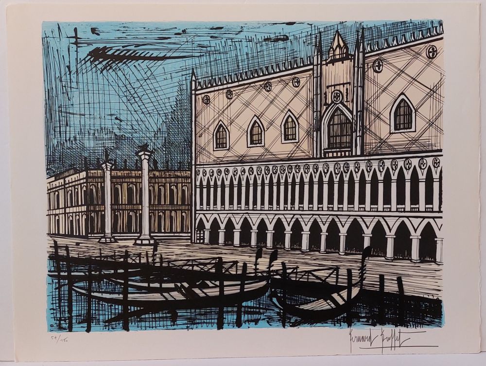 Lithographie Buffet - Le Palais des Doges 