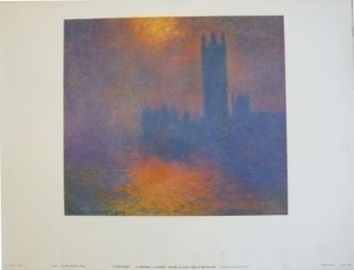 Plakat Monet - Le parlement à Londres