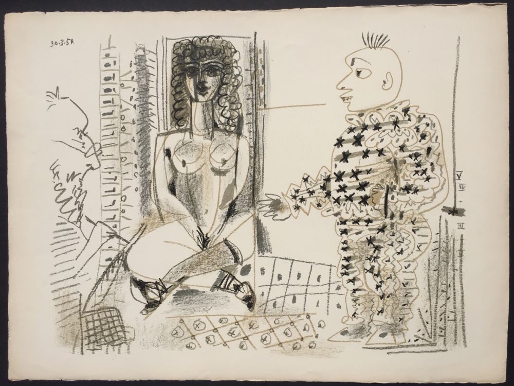 Lithographie Picasso - Le Peintre et son Modele (B 765)