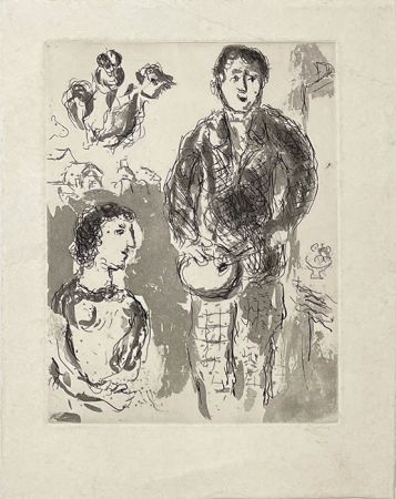 Stich Chagall - Le peintre et son modèle