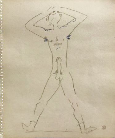 Keine Technische Cocteau - Le penseur nocturne Original drawing on paper