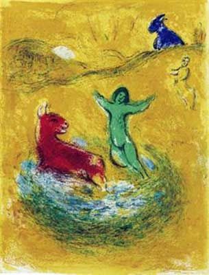 Lithographie Chagall - Le piège à loups