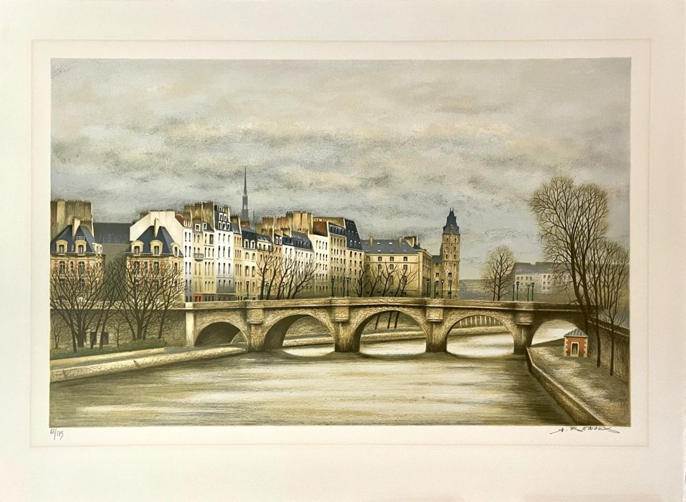 Lithographie Renoux - Le Pont-Neuf