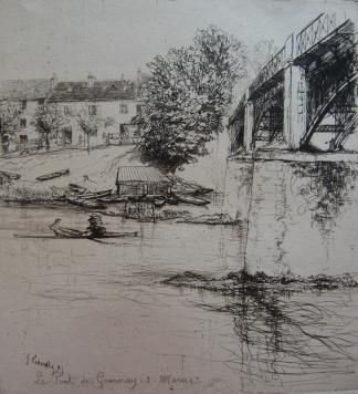 Stich Leheutre - Le Pont de Gournay, de profil