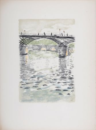 Lithographie Marquet - Le Pont des Arts, 1950