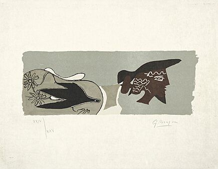 Lithographie Braque - Le Poète