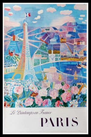 Lithographie Dufy - LE PRINTEMPS EN FRANCE PARIS