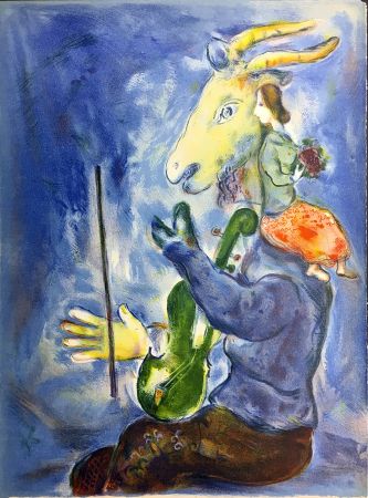 Lithographie Chagall - LE PRINTEMPS (Lithographie couleur de 1938).