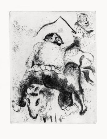 Radierung Chagall - Le Père Mitiai et e Père Minial