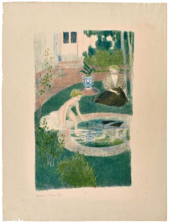 Lithographie Denis - Le Reflet dans la Fontaine
