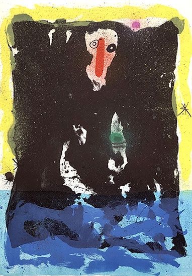 Lithographie Miró - Le revenant