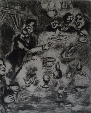 Radierung Chagall - Le Rieur et les Poissons