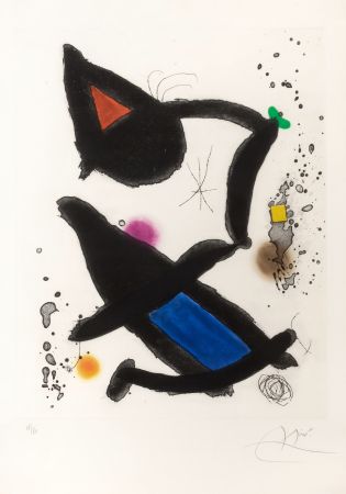 Radierung Und Aquatinta Miró - Le Roi David