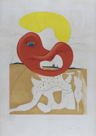 Radierung Dali - Le Sang du yin et du yang