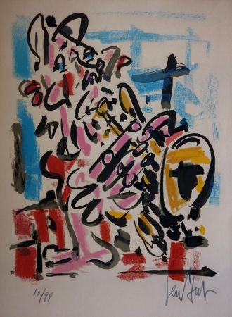Lithographie Paul  - Le Saxophoniste / The Saxophonist