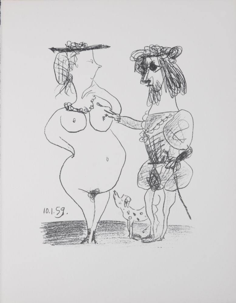 Lithographie Picasso - Le seigneur et la dame, 1972
