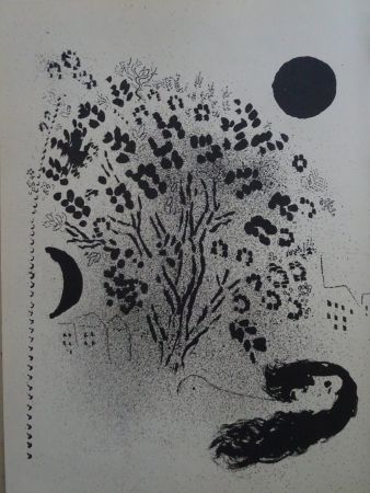 Lithographie Chagall - Le Soir