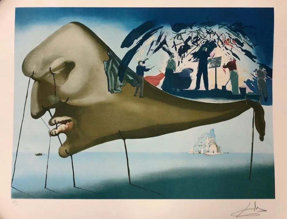 Lithographie Dali - Le Sommeil a l' Orchestra