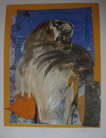 Lithographie Pomar - Le tigre