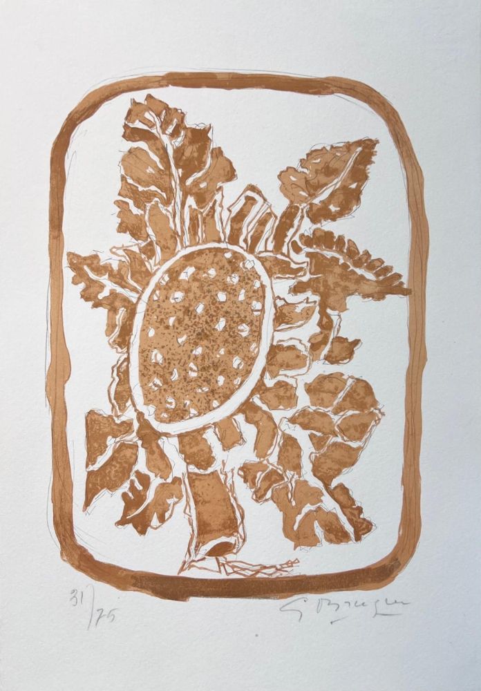 Lithographie Braque - Le Tournesol 