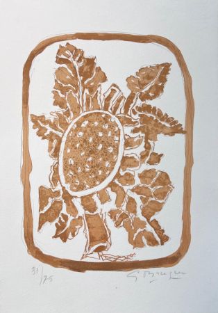 Lithographie Braque - Le Tournesol 