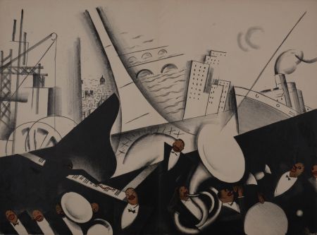 Lithographie Colin - Le Tumulte Noir, Jazz Orchestra, C. 1927