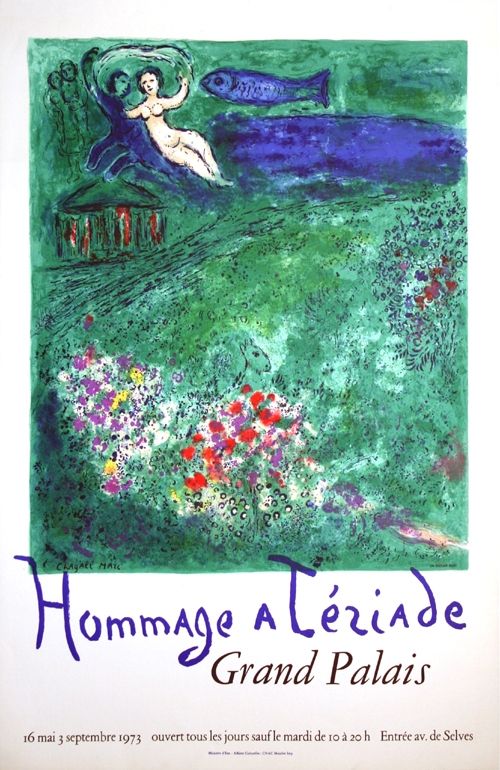 Lithographie Chagall - Le Verger Hommage à Terriade 