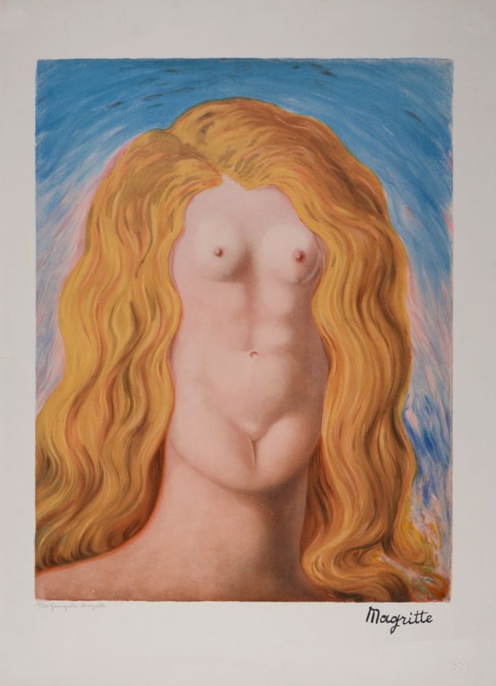 Lithographie Magritte - Le Viol, c. 1979
