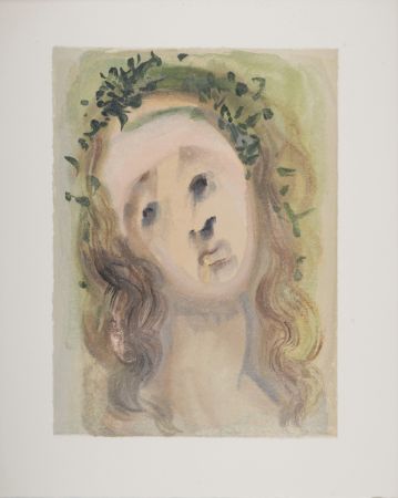 Holzschnitt Dali - Le visage de Virgile, 1963