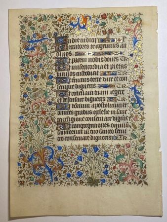 Keine Technische Dunois - Leaf from a Book of Hours, use of Rouen