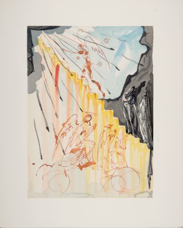 Holzschnitt Dali - L'Echelle mystique, 1963