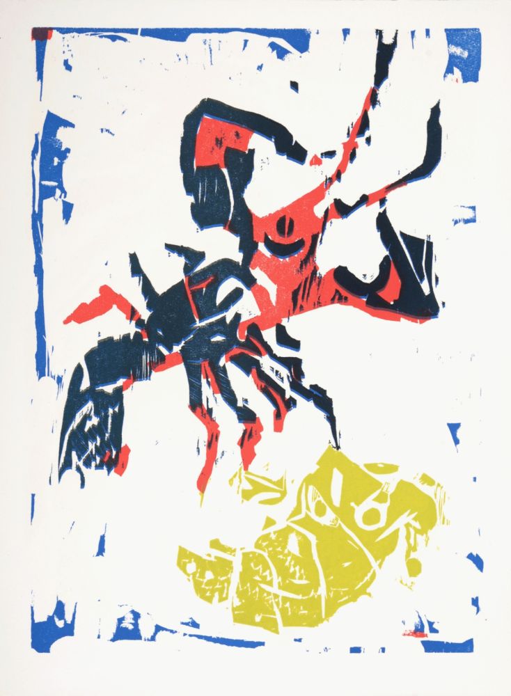 Holzschnitt Lorjou - L'Ecrevisse, 1965